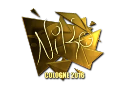 Sticker | NiKo (Gold) | Cologne 2016
