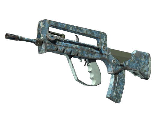 Souvenir FAMAS | Cyanospatter (Well-Worn)