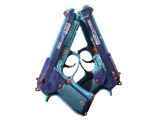 Dual Berettas | Hydro Strike (Battle-Scarred)