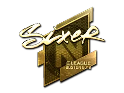 Sticker | SIXER (Gold) | Boston 2018