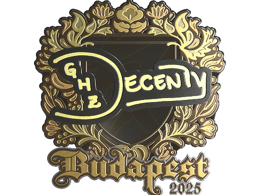 Sticker | decenty (Gold) | Budapest 2025 skin