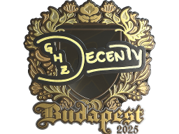 Sticker | decenty (Gold) | Budapest 2025
