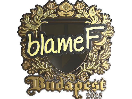 Sticker | blameF (Gold) | Budapest 2025