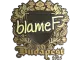 Sticker | blameF (Gold) | Budapest 2025 CS2 skin