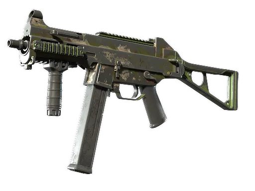 Souvenir UMP-45 | Green Swirl (Battle-Scarred)
