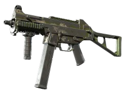 UMP-45 | Green Swirl (Battle-Scarred)