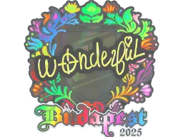 Sticker | w0nderful (Holo) | Budapest 2025