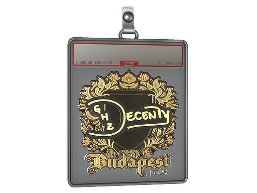 Sticker Slab | decenty (Gold) | Budapest 2025