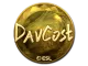 Sticker | DavCost (Gold) | Katowice 2019 CS2 skin