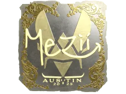 Sticker | mezii (Gold) | Austin 2025