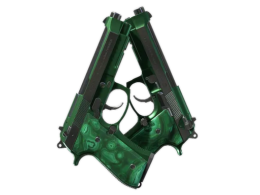 Souvenir Dual Berettas | Polished Malachite (Factory New)