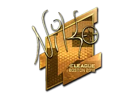 Sticker | NiKo (Gold) | Boston 2018 CS2 skin