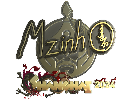 Sticker | mzinho (Gold) | Shanghai 2024