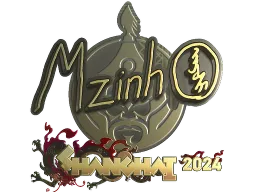 Sticker | mzinho (Gold) | Shanghai 2024