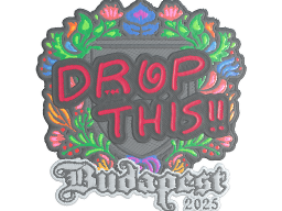 Sticker | drop (Embroidered) | Budapest 2025