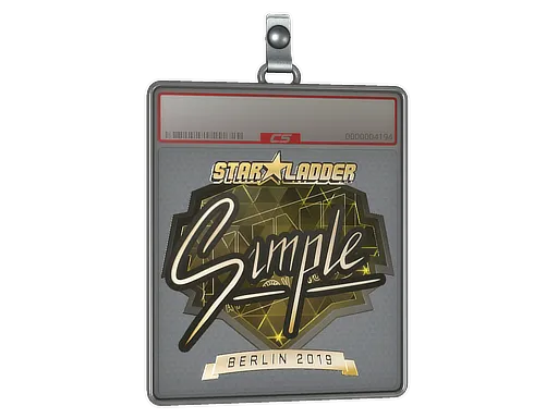 Sticker Slab | s1mple (Gold) | Berlin 2019