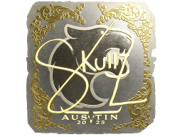 Sticker | skullz (Gold) | Austin 2025