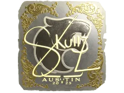 Sticker | skullz (Gold) | Austin 2025