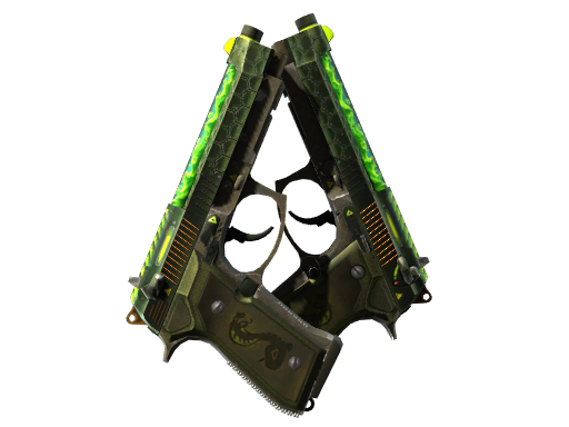 Dual Berettas | Cobra Strike (Well-Worn)