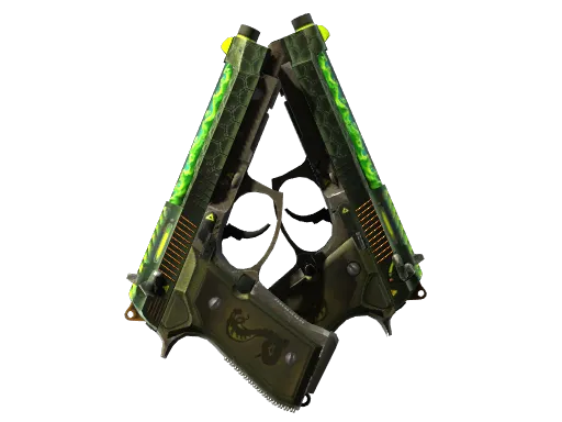 StatTrak™ Dual Berettas | Cobra Strike (Well-Worn)