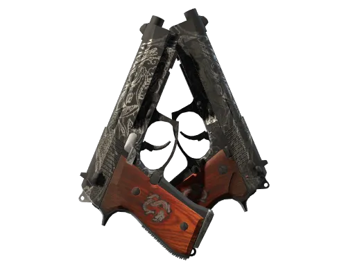 StatTrak™ Dual Berettas | Dualing Dragons (Well-Worn)