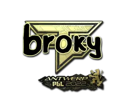 Sticker | broky (Gold) | Antwerp 2022