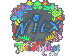 Sticker | nicx (Holo) | Budapest 2025