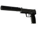 StatTrak™ USP-S | Stainless (Battle-Scarred)
