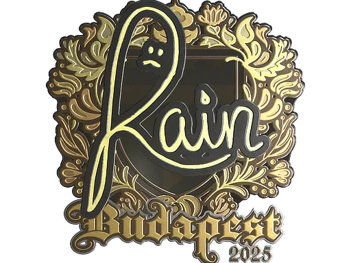 Sticker | rain (Gold) | Budapest 2025