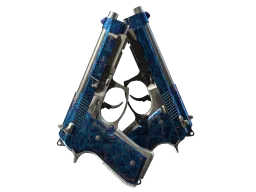 Dual Berettas | Cobalt Quartz (Well-Worn)