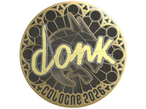 Sticker | donk (Gold) | Cologne 2026