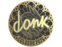 Sticker | donk (Gold) | Cologne 2026