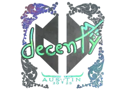 Sticker | decenty (Holo) | Austin 2025