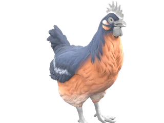 CS2 pet chicken: Catalana (Blue and Light Orange)