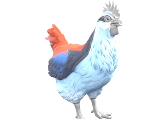 CS2 pet chicken: Catalana (Light Blue and Red)