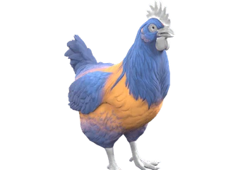 CS2 pet chicken: Catalana (Orange with Blue Neck)